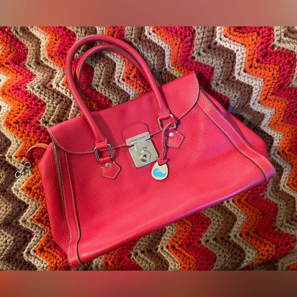 Dooney and Bourke Red Leather Satchel Purse